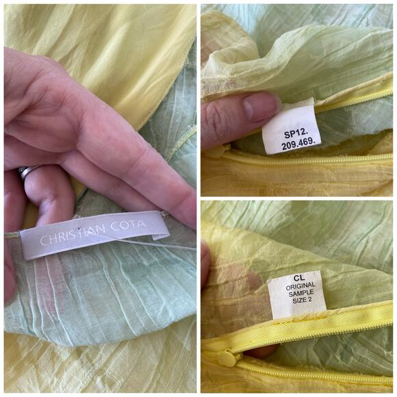 Christian Cota Spring 2012 Designer Hand Dyed Sample Blouse - Picture 12 of 16